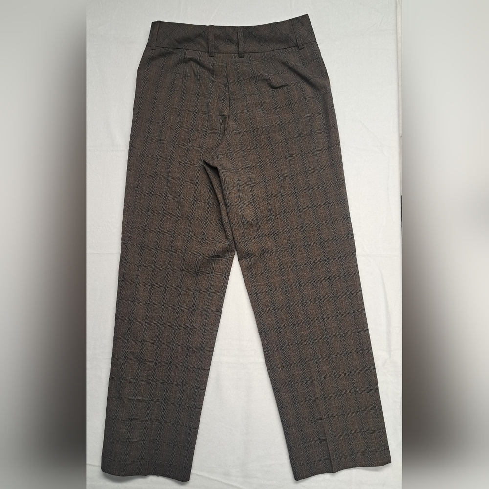 Dressbarn 8 Trousers Zipper Fly Button Closure Front Faux Pockets Smooth Back - Picture 2 of 4
